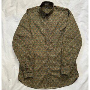 Salvatore Ferragamo Horse Pattern Shirt Size S Green Brown